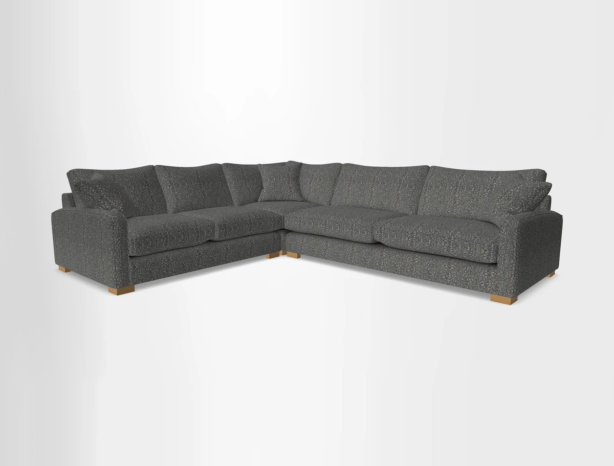Brook Green large corner sofa RHF in Two Tone Plain Biscuit