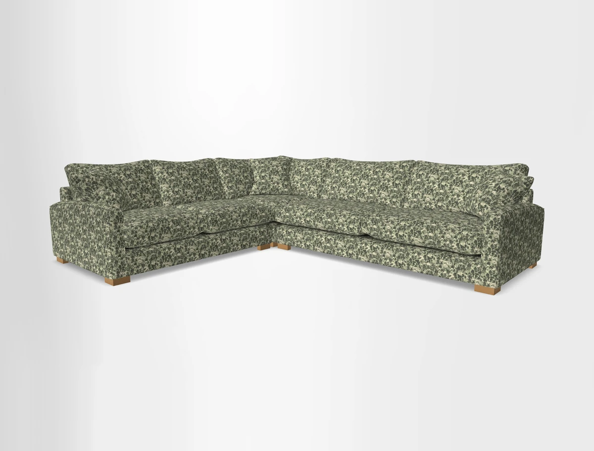 Brook Green large corner sofa RHF in Two Tone Plain Biscuit