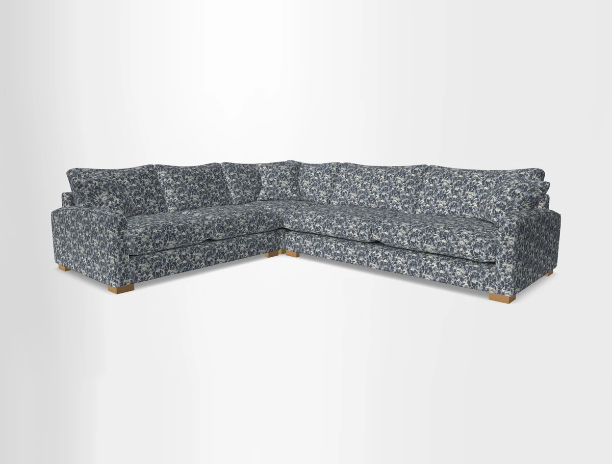 Brook Green large corner sofa RHF in Two Tone Plain Biscuit