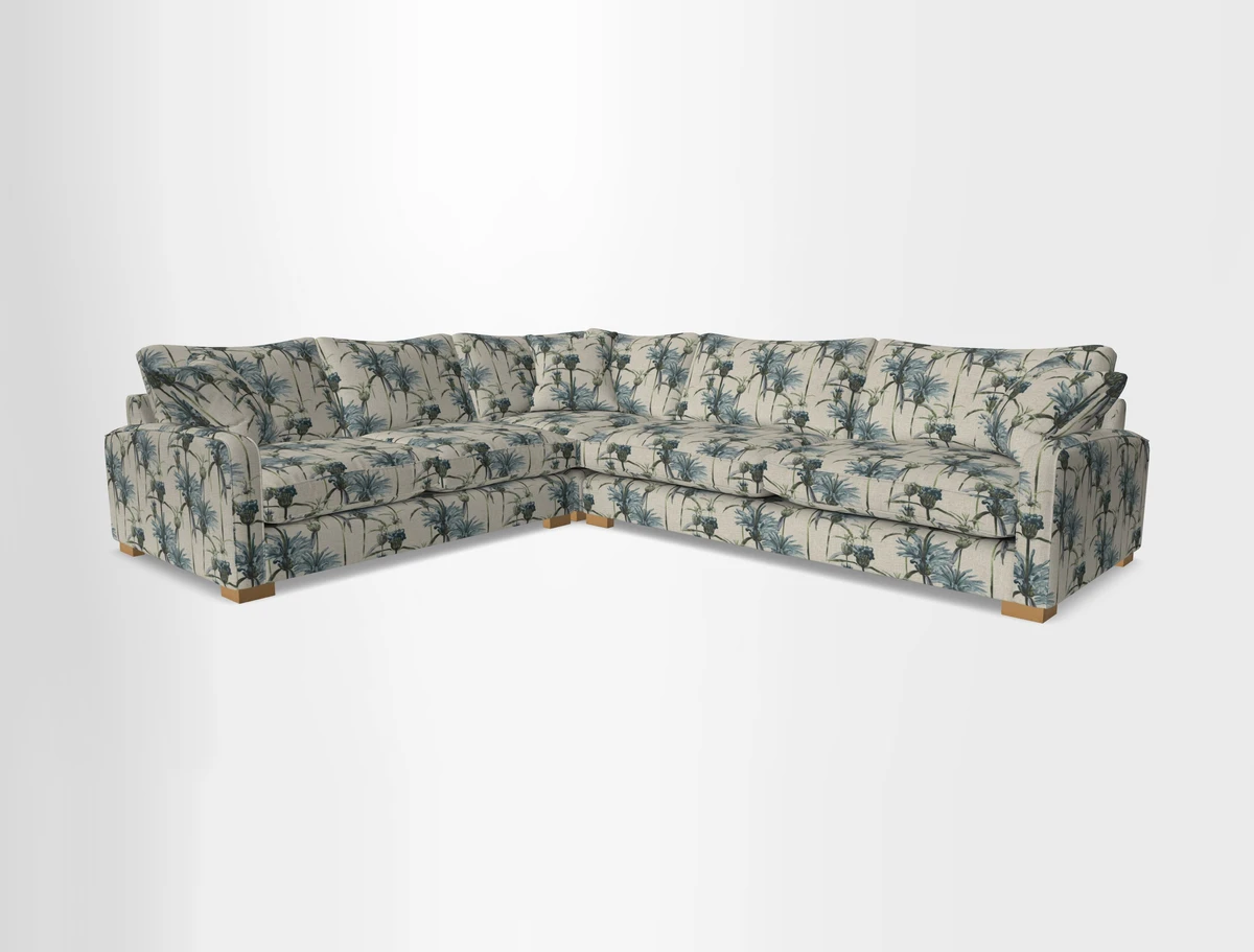 Brook Green large corner sofa RHF in Two Tone Plain Biscuit