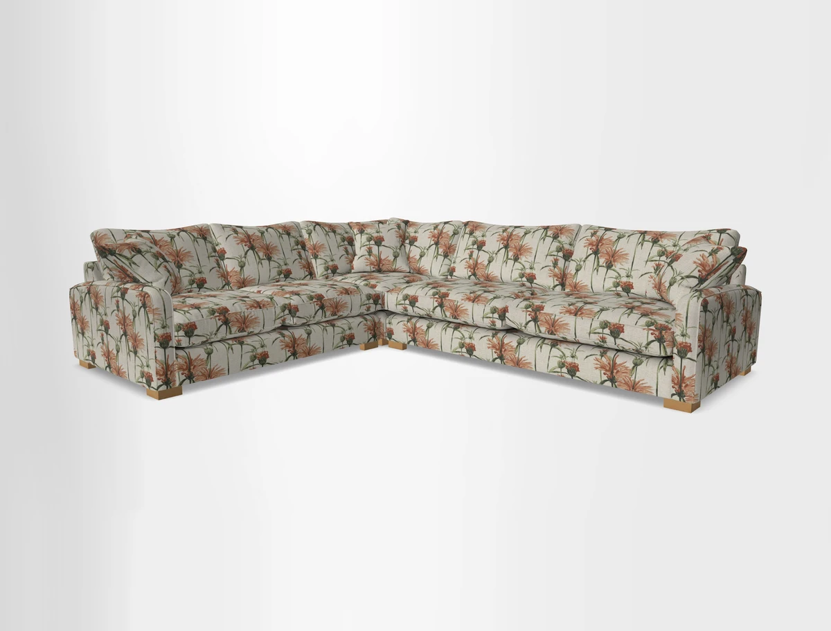 Brook Green large corner sofa RHF in Two Tone Plain Biscuit