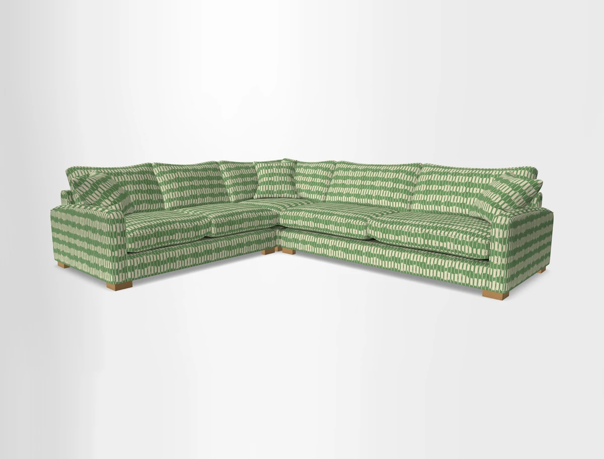 Brook Green large corner sofa RHF in Two Tone Plain Biscuit