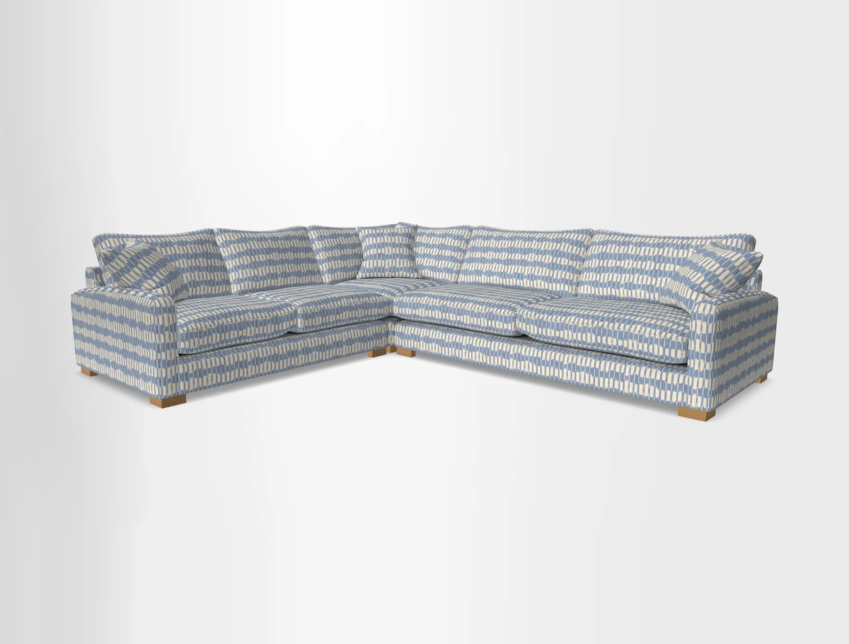 Brook Green large corner sofa RHF in Two Tone Plain Biscuit