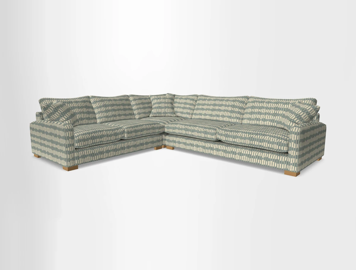 Brook Green large corner sofa RHF in Two Tone Plain Biscuit