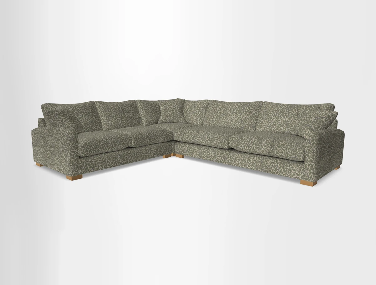 Brook Green large corner sofa RHF in Two Tone Plain Biscuit