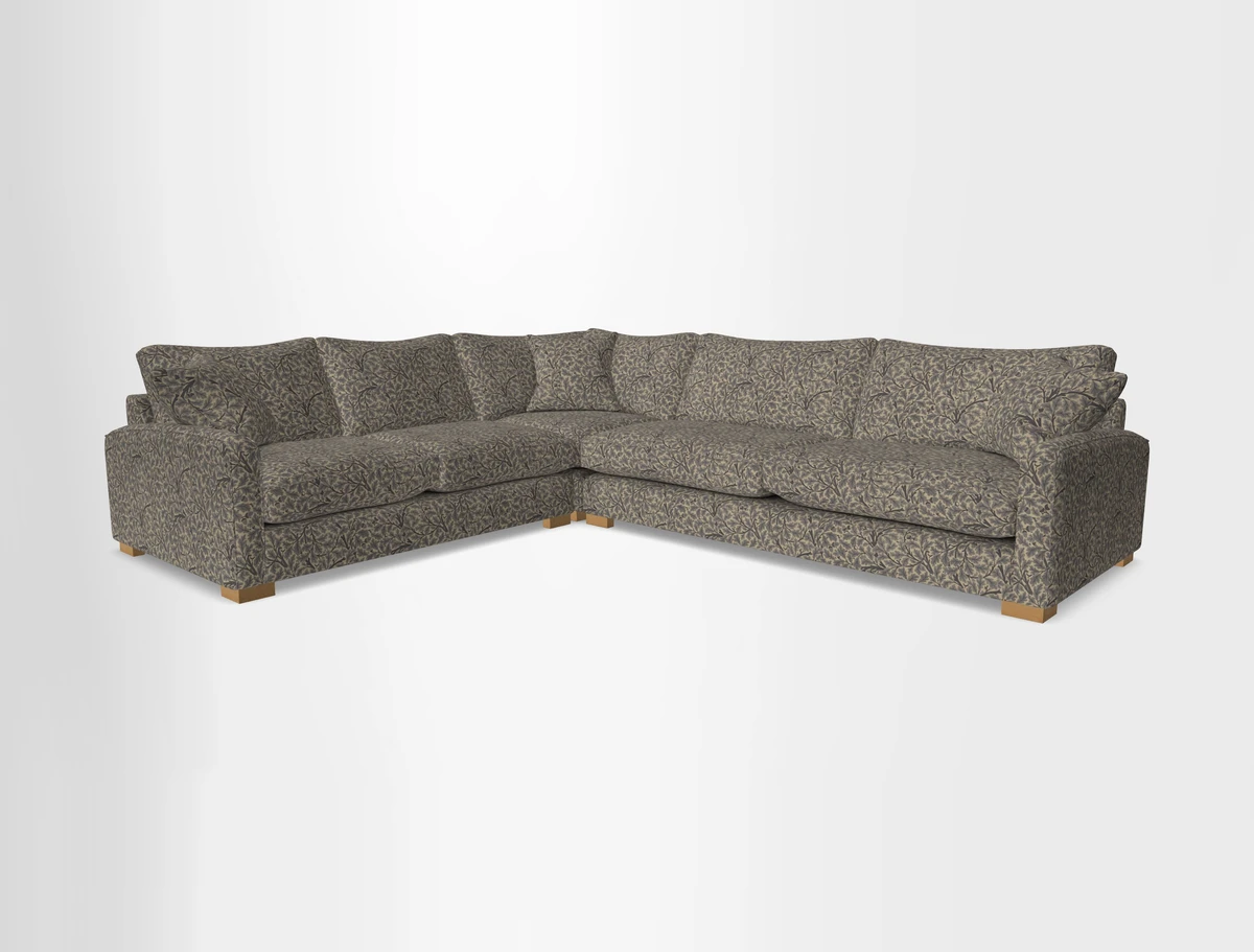 Brook Green large corner sofa RHF in Two Tone Plain Biscuit