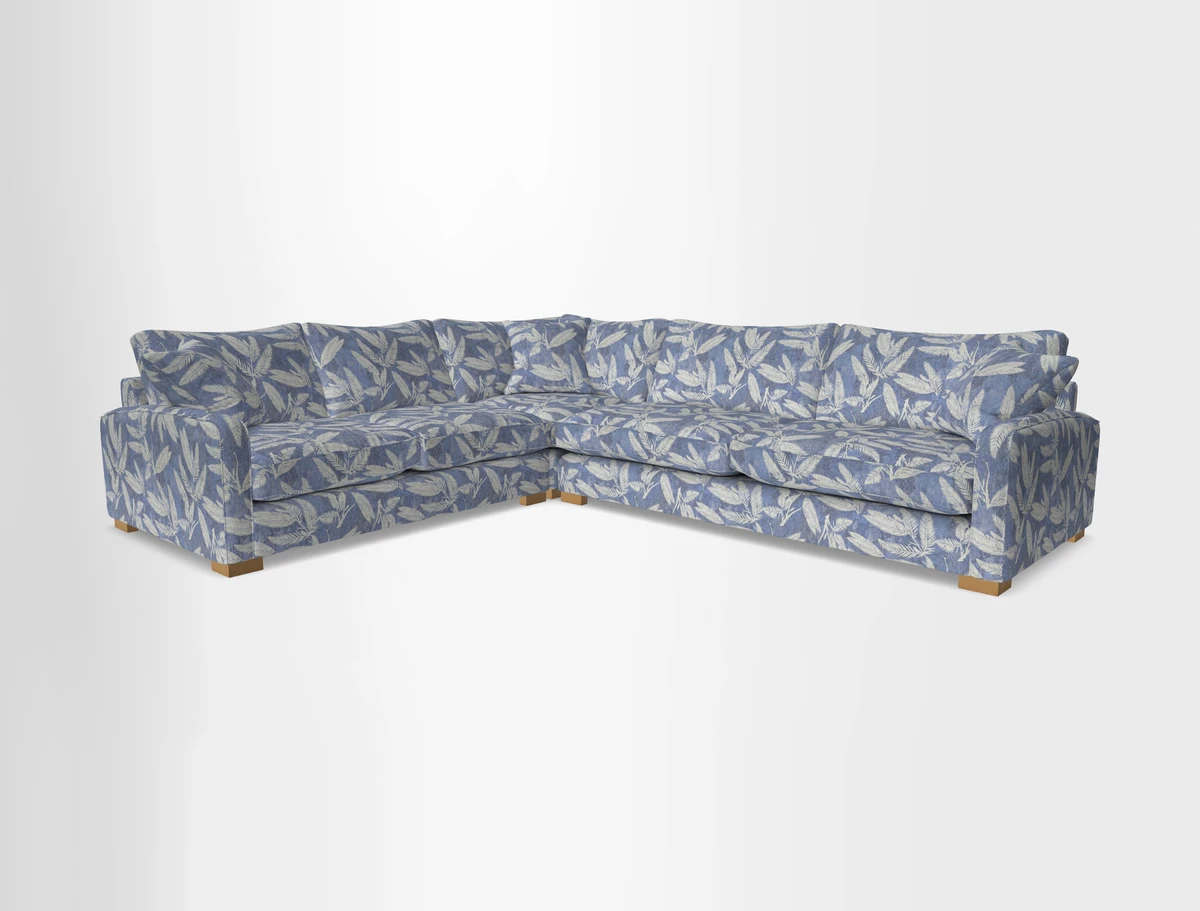 Brook Green large corner sofa RHF in Two Tone Plain Biscuit