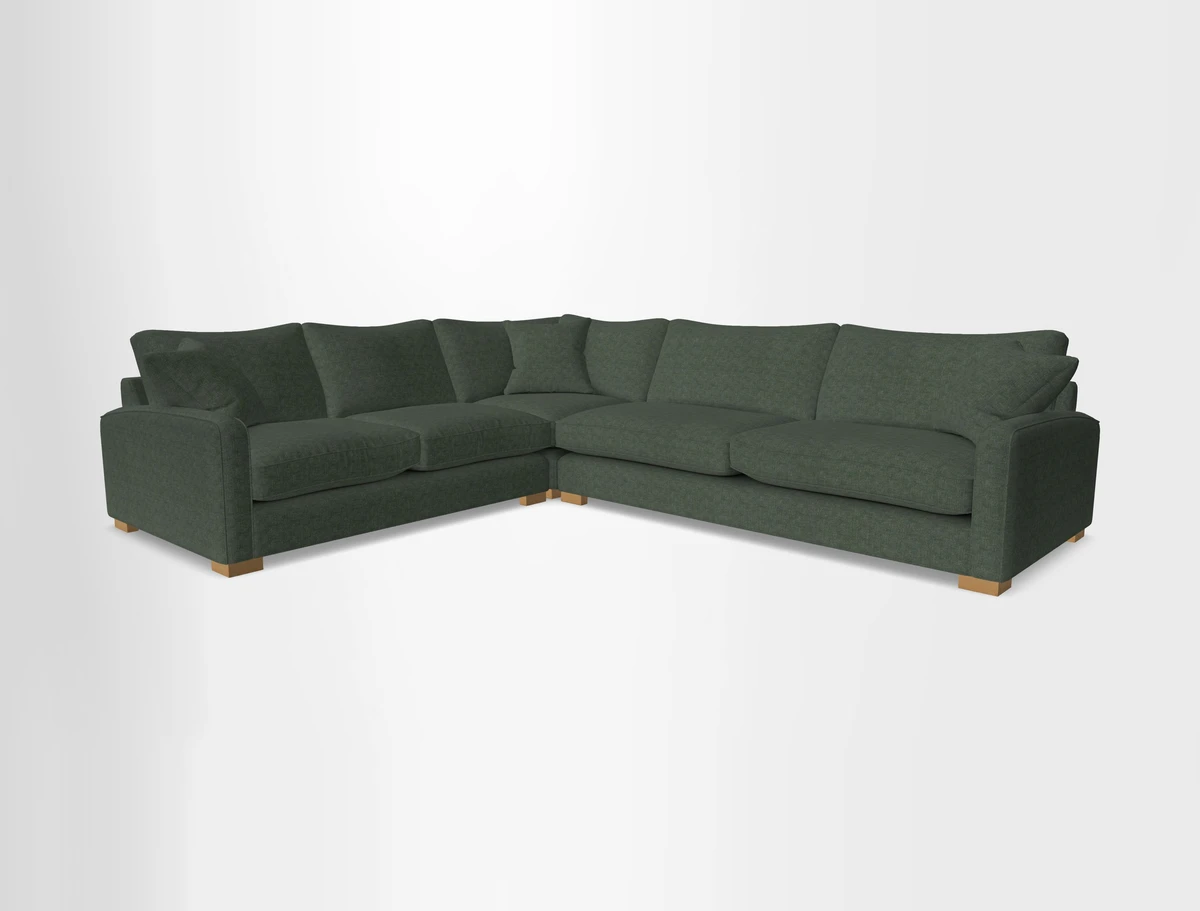 Brook Green large corner sofa RHF in Two Tone Plain Biscuit