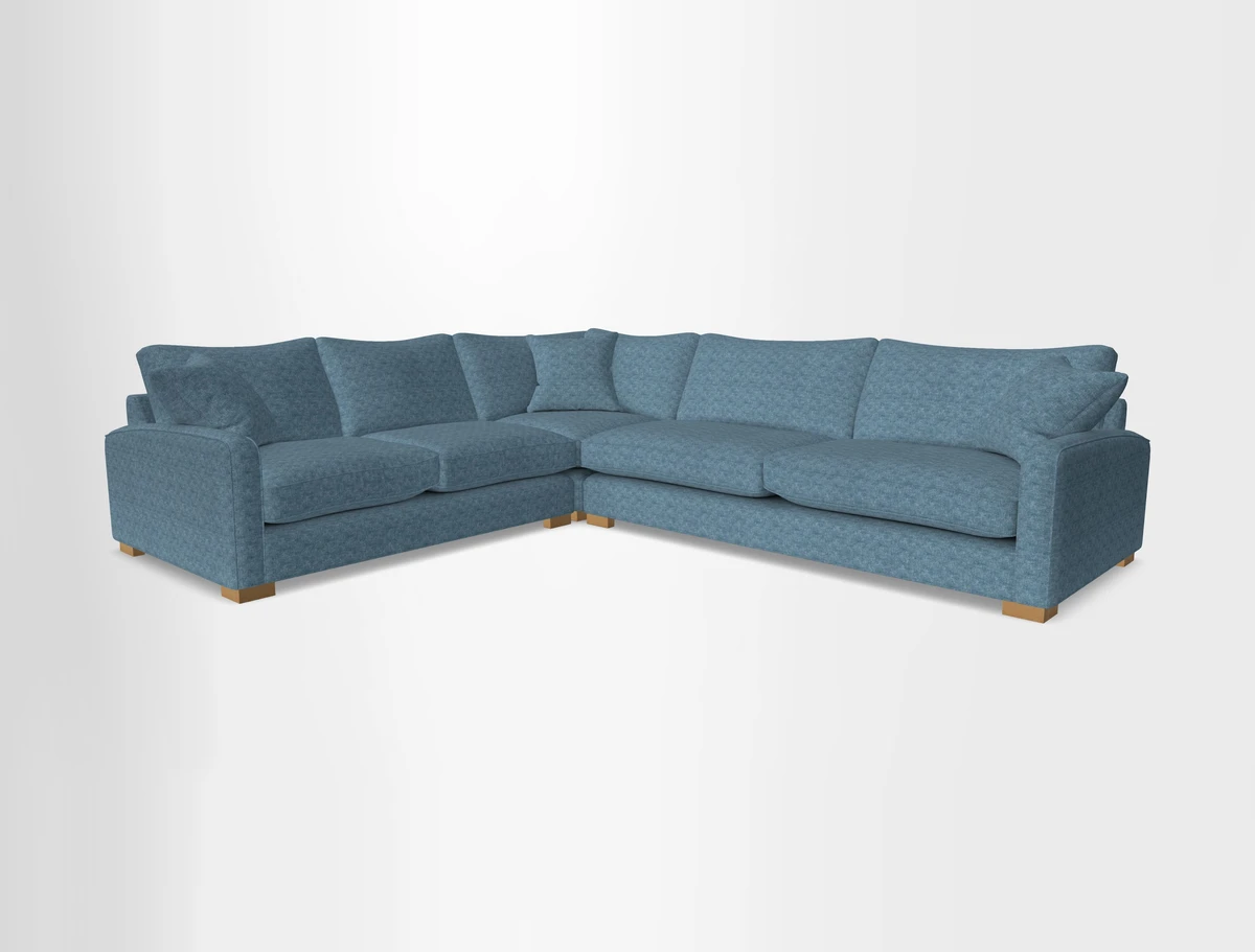 Brook Green large corner sofa RHF in Two Tone Plain Biscuit
