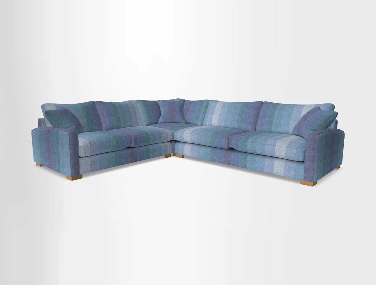 Brook Green large corner sofa RHF in Two Tone Plain Biscuit
