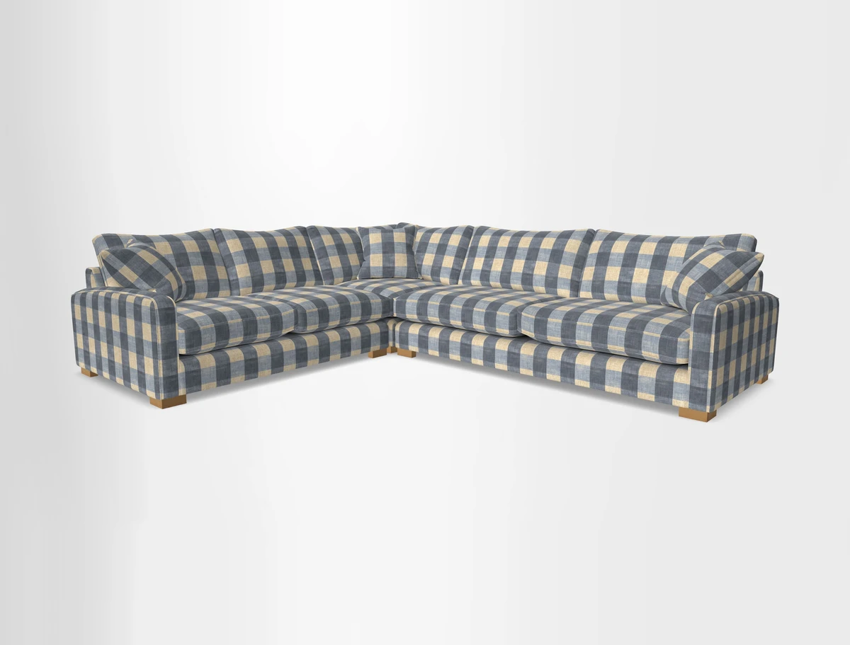 Brook Green large corner sofa RHF in Two Tone Plain Biscuit