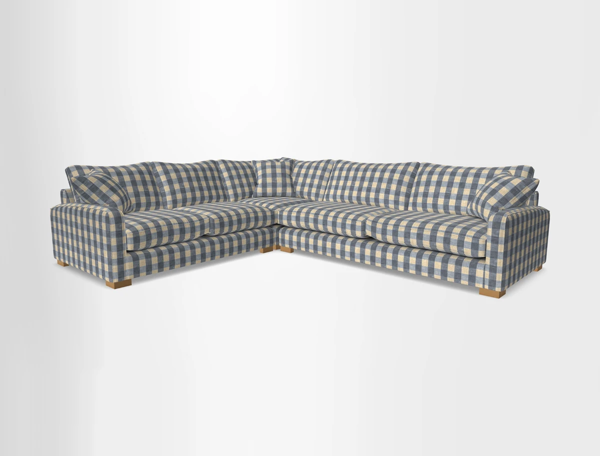 Brook Green large corner sofa RHF in Two Tone Plain Biscuit