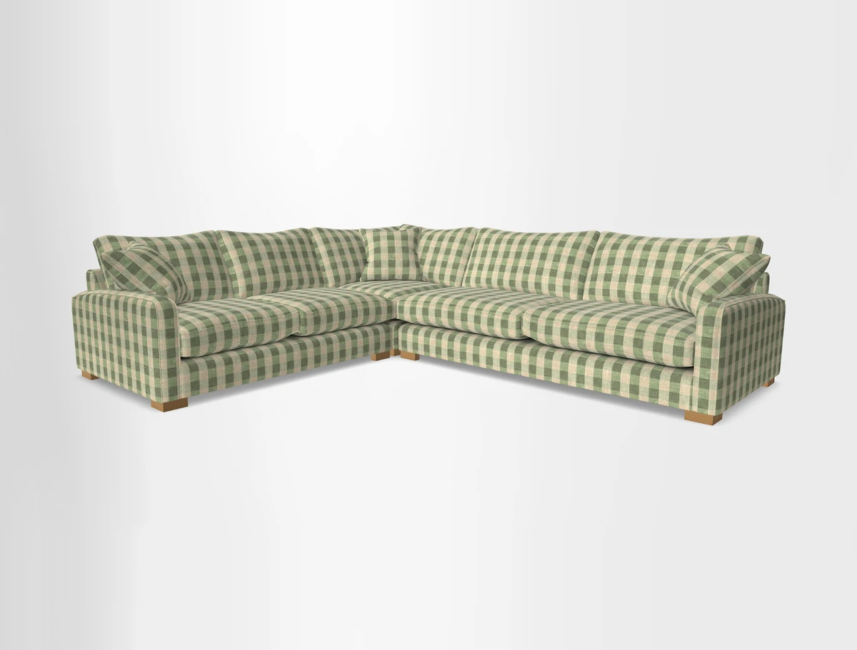 Brook Green large corner sofa RHF in Two Tone Plain Biscuit