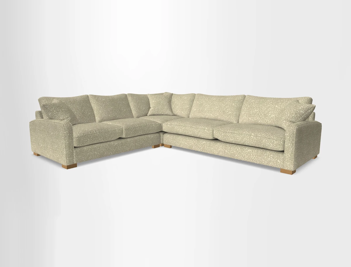 Brook Green large corner sofa RHF in Two Tone Plain Biscuit