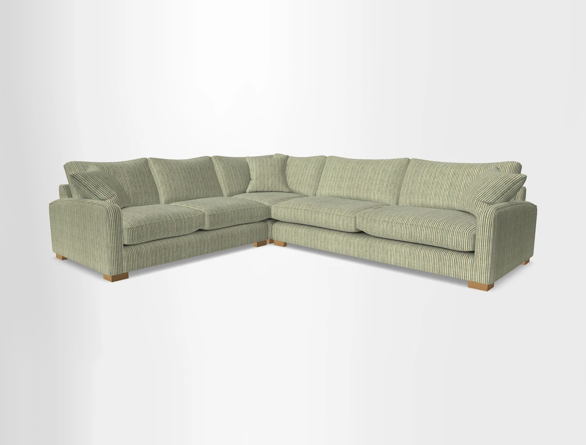 Brook Green large corner sofa RHF in Two Tone Plain Biscuit
