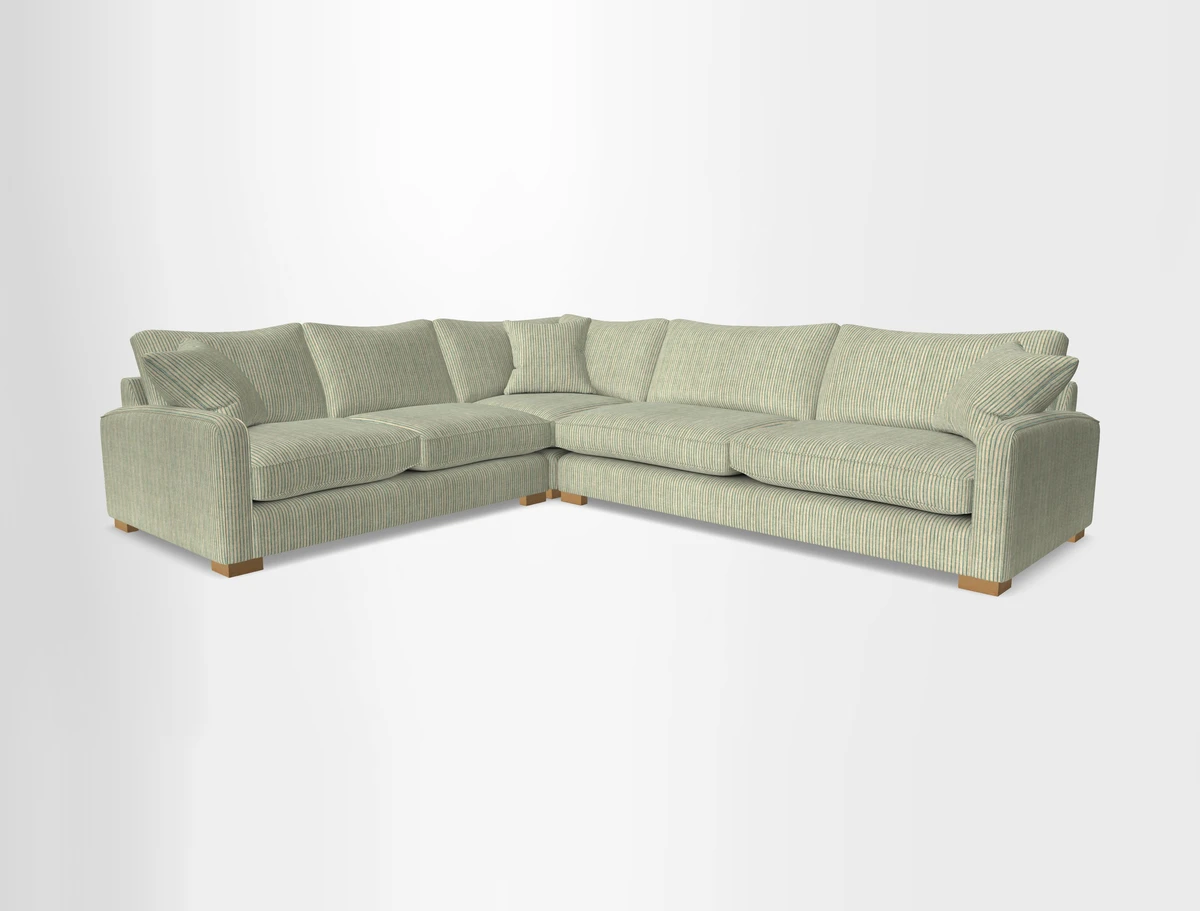 Brook Green large corner sofa RHF in Two Tone Plain Biscuit