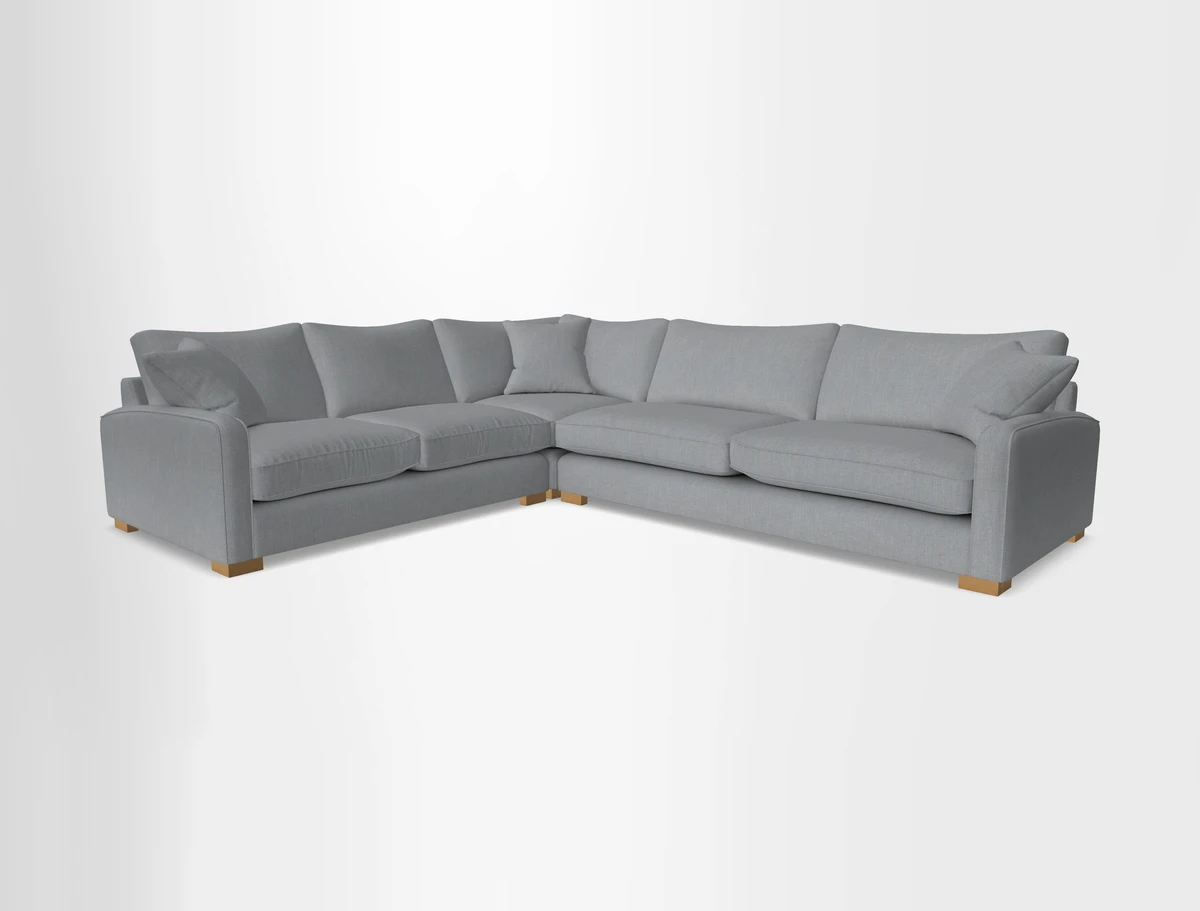 Brook Green large corner sofa RHF in Two Tone Plain Biscuit
