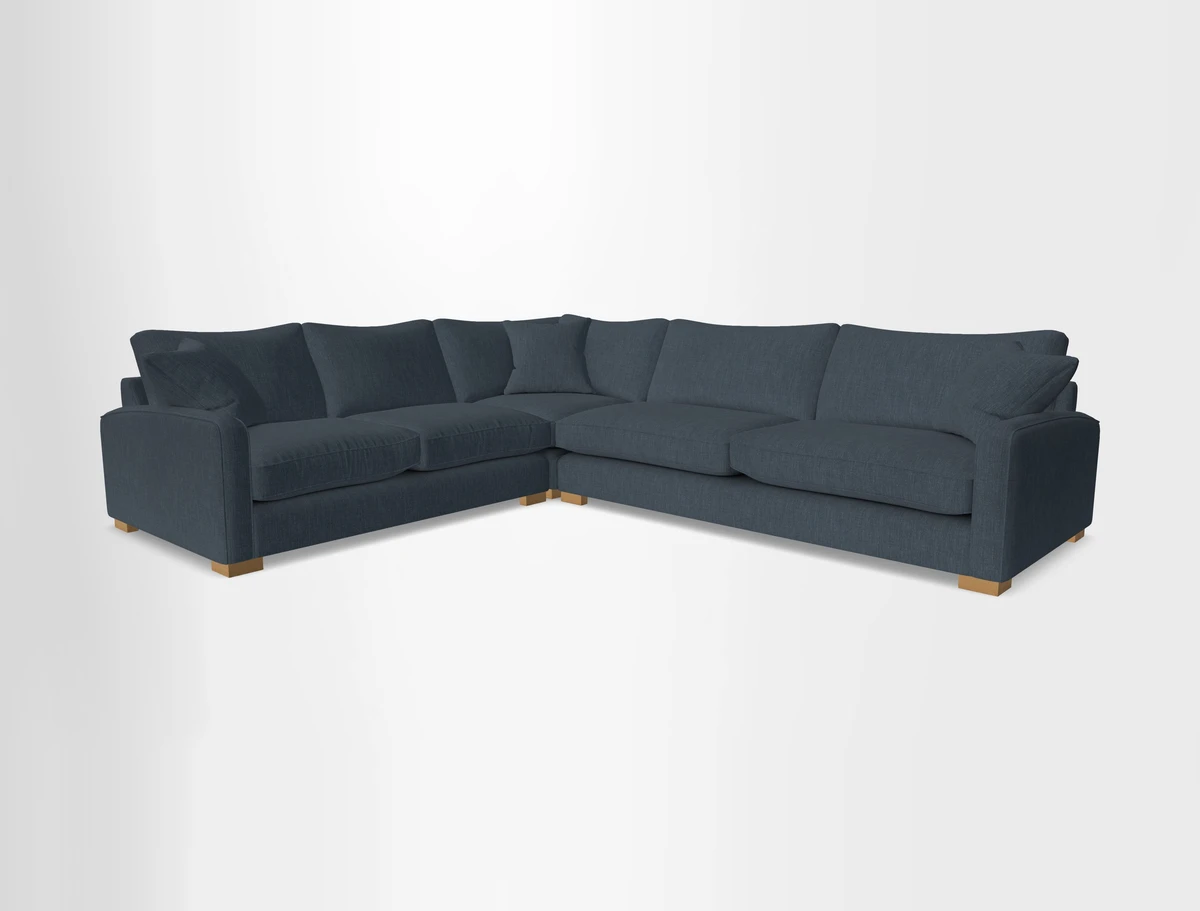 Brook Green large corner sofa RHF in Two Tone Plain Biscuit