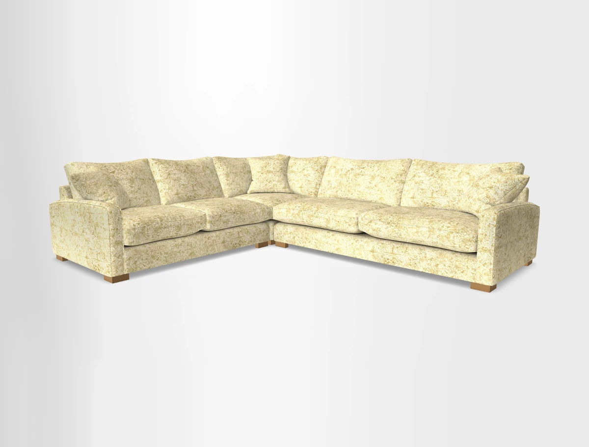 Brook Green large corner sofa RHF in Two Tone Plain Biscuit
