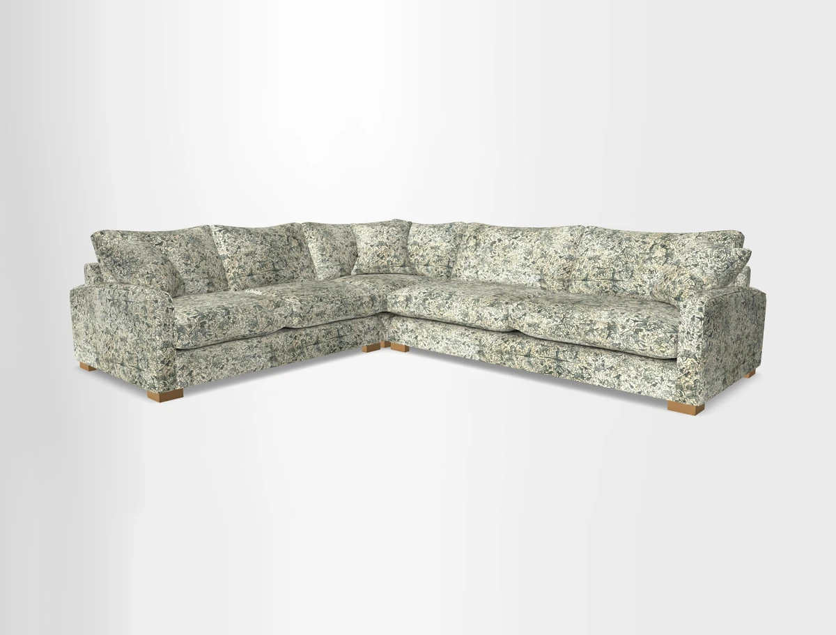 Brook Green large corner sofa RHF in Two Tone Plain Biscuit