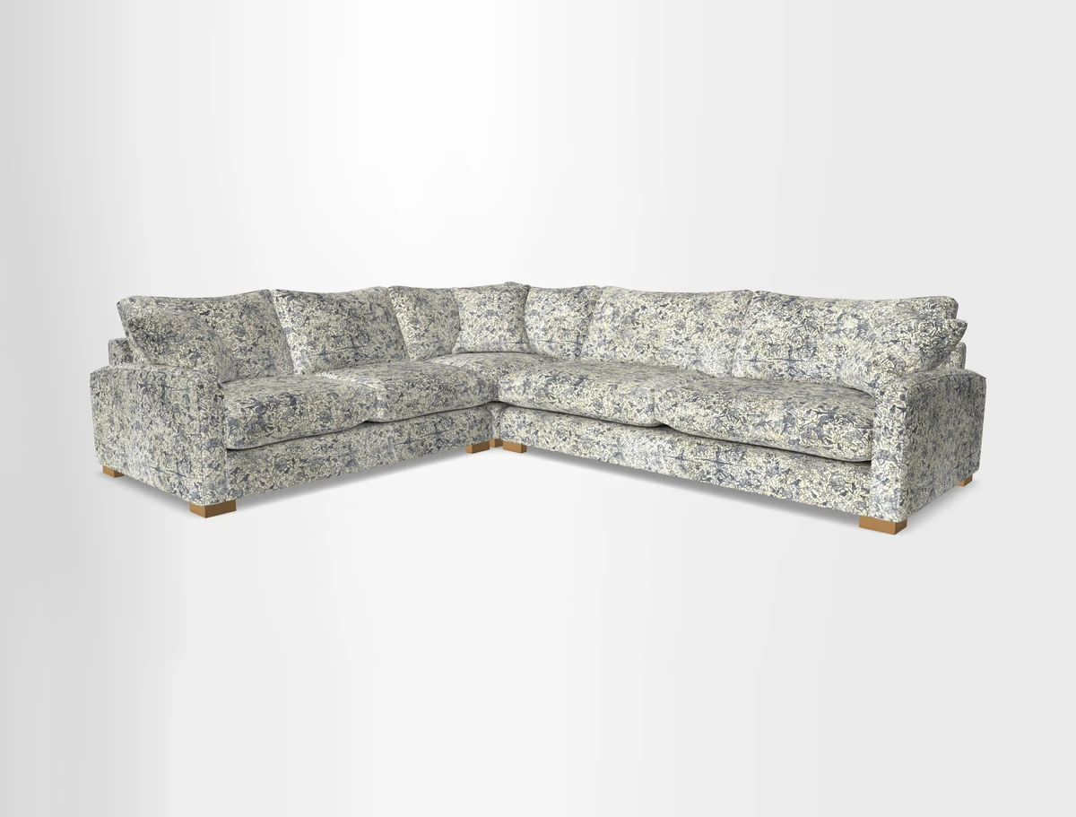 Brook Green large corner sofa RHF in Two Tone Plain Biscuit