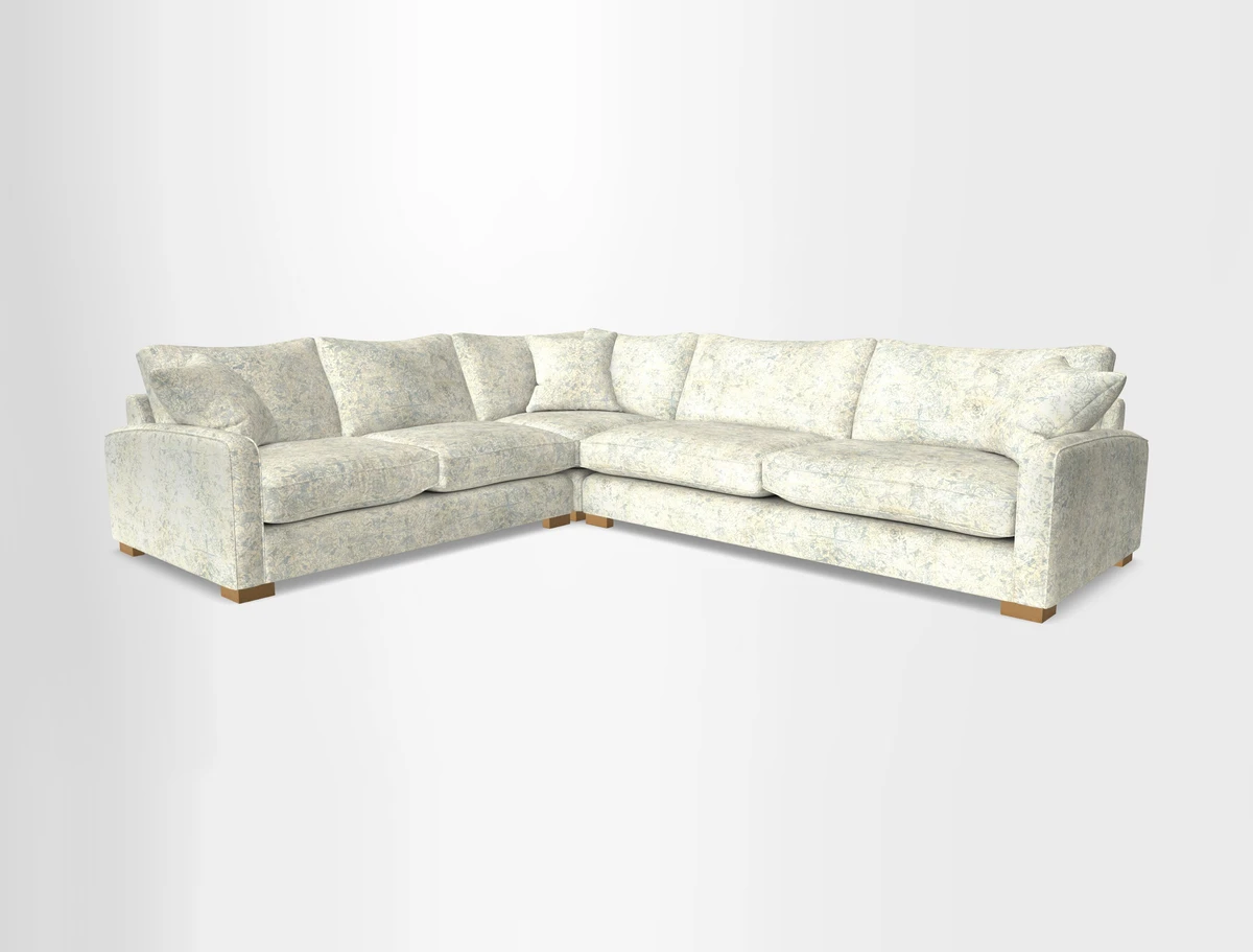 Brook Green large corner sofa RHF in Two Tone Plain Biscuit