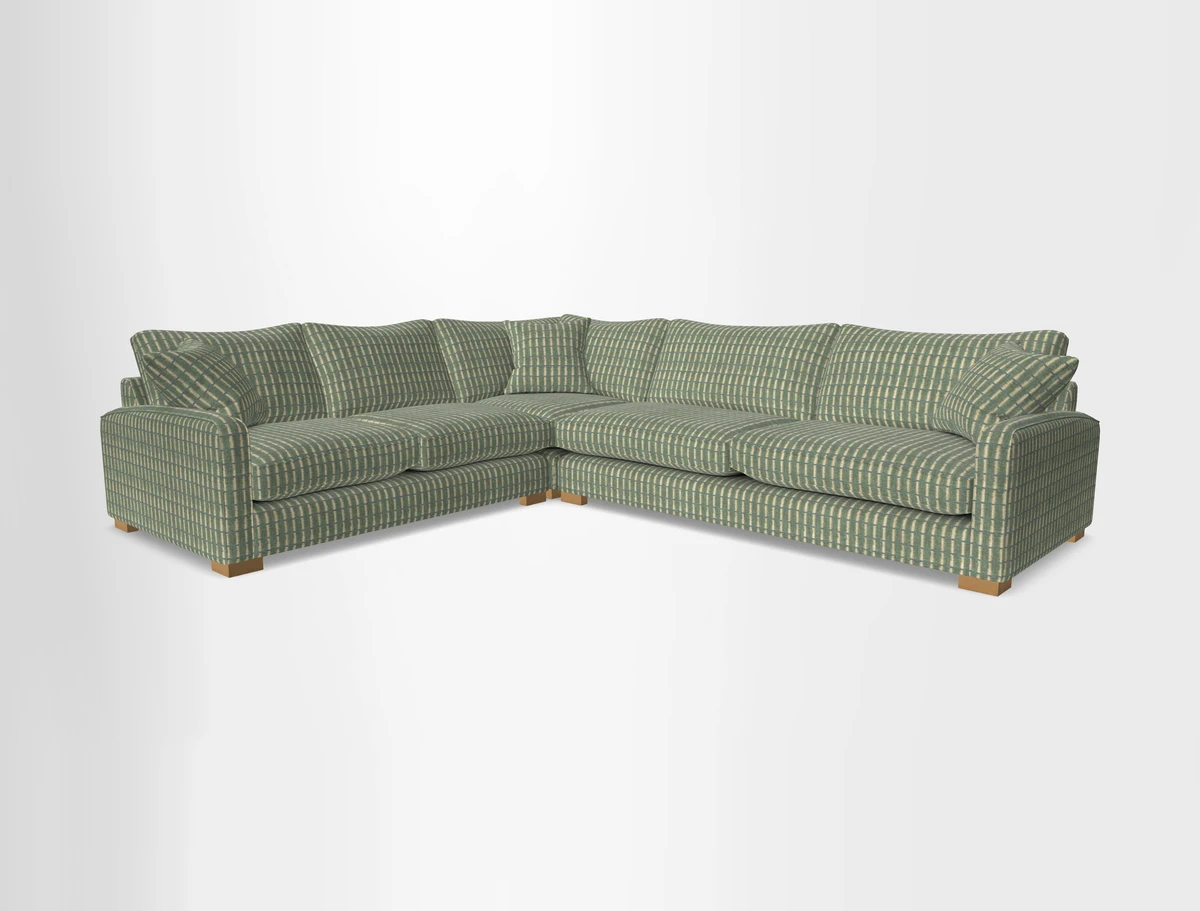 Brook Green large corner sofa RHF in Two Tone Plain Biscuit