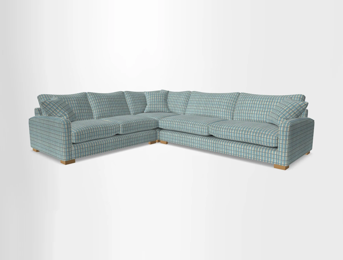 Brook Green large corner sofa RHF in Two Tone Plain Biscuit