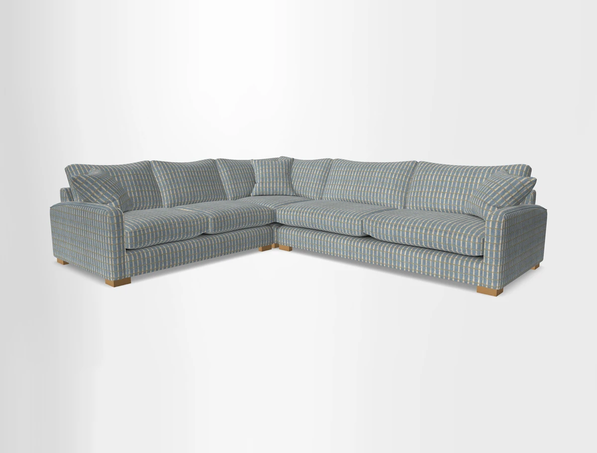 Brook Green large corner sofa RHF in Two Tone Plain Biscuit