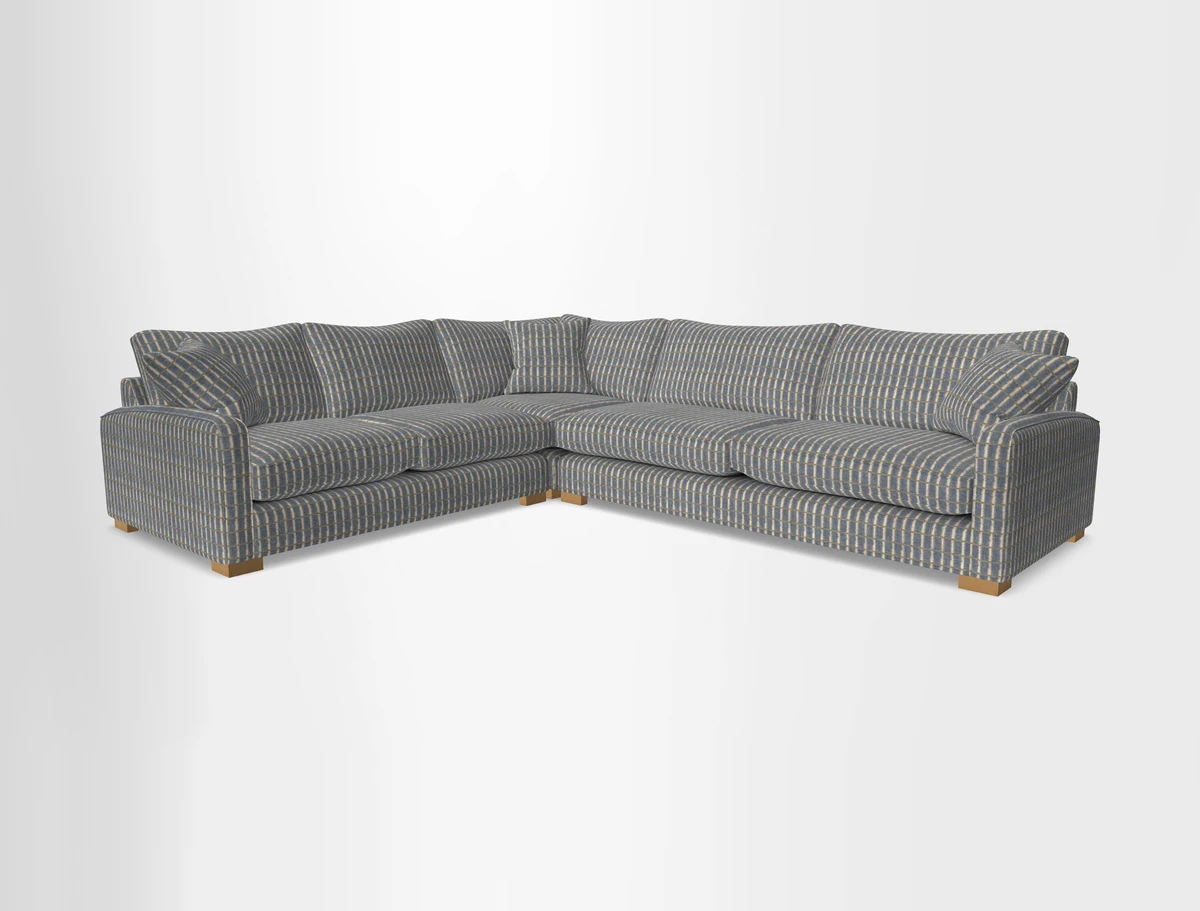 Brook Green large corner sofa RHF in Two Tone Plain Biscuit