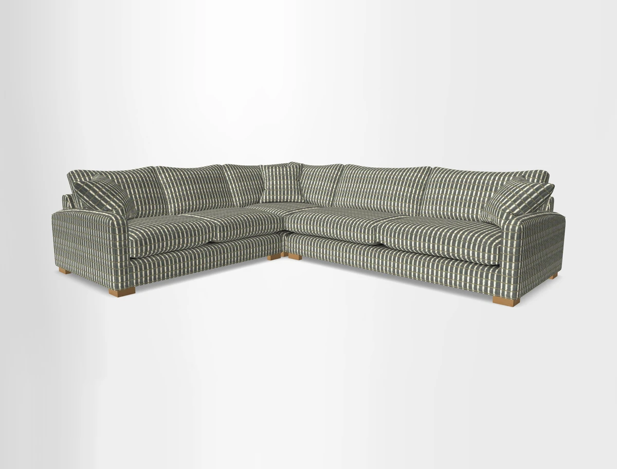 Brook Green large corner sofa RHF in Two Tone Plain Biscuit