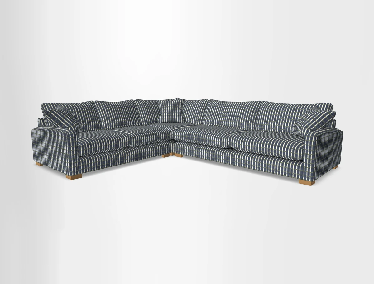 Brook Green large corner sofa RHF in Two Tone Plain Biscuit