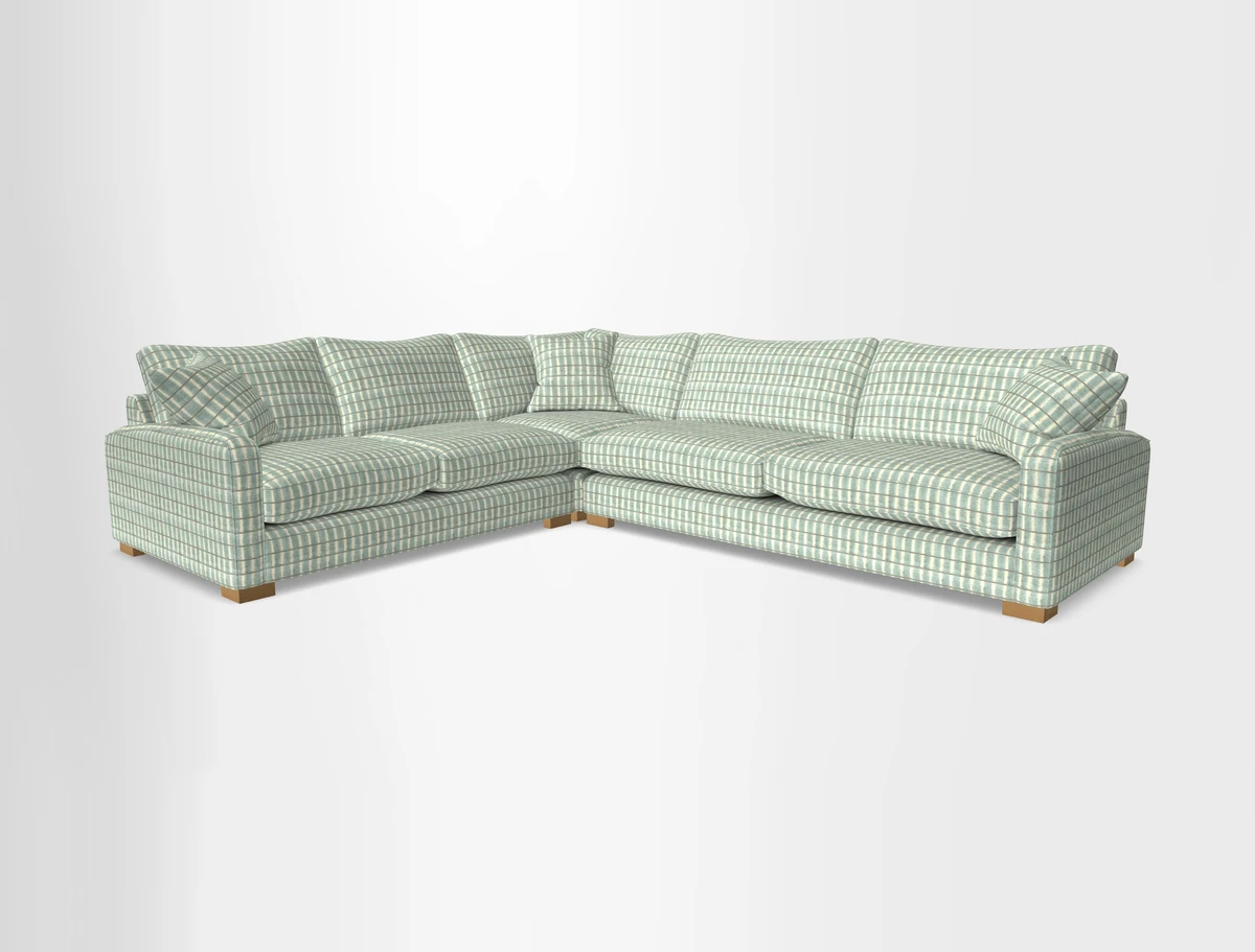 Brook Green large corner sofa RHF in Two Tone Plain Biscuit