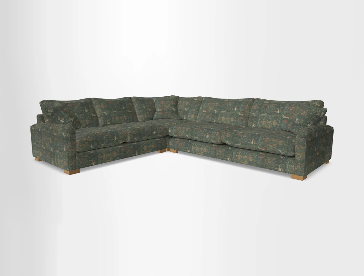 Brook Green large corner sofa RHF in Two Tone Plain Biscuit