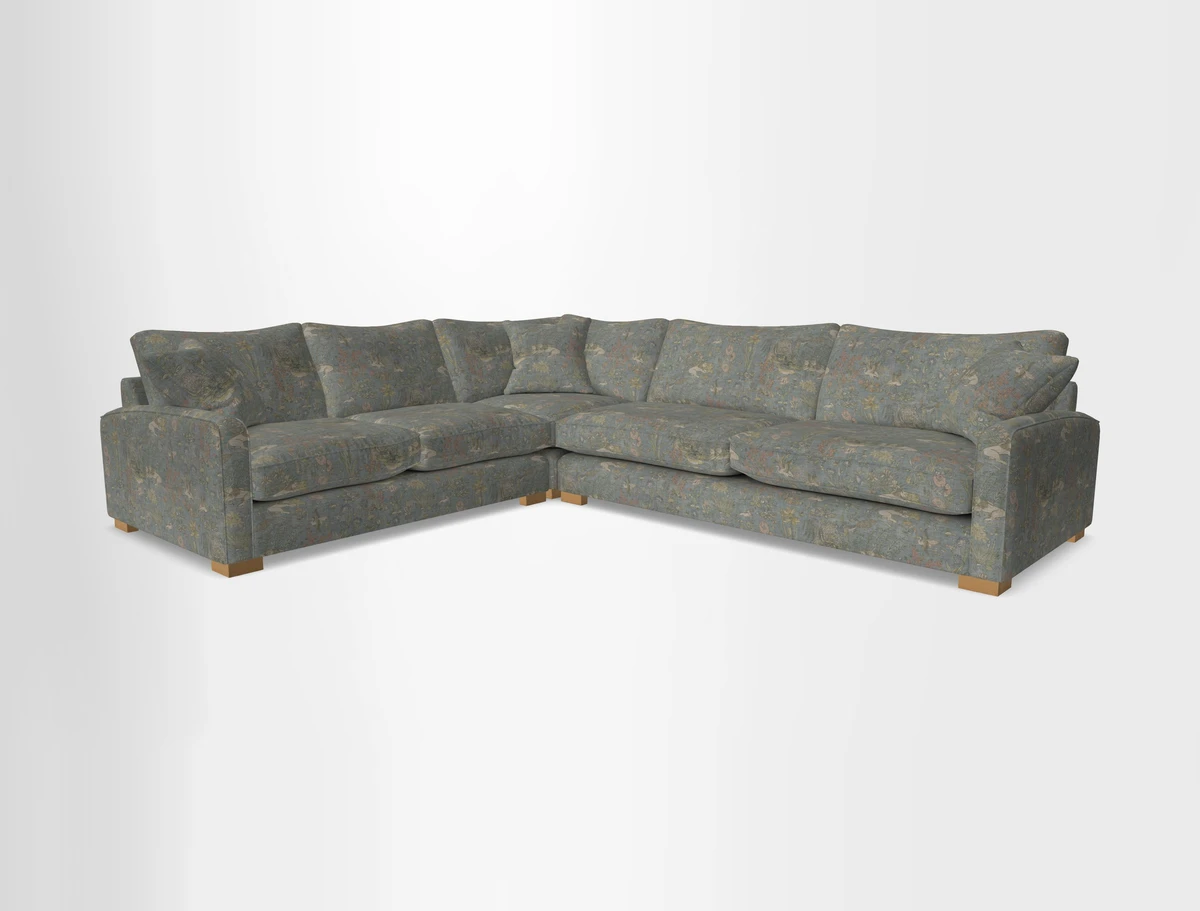 Brook Green large corner sofa RHF in Two Tone Plain Biscuit