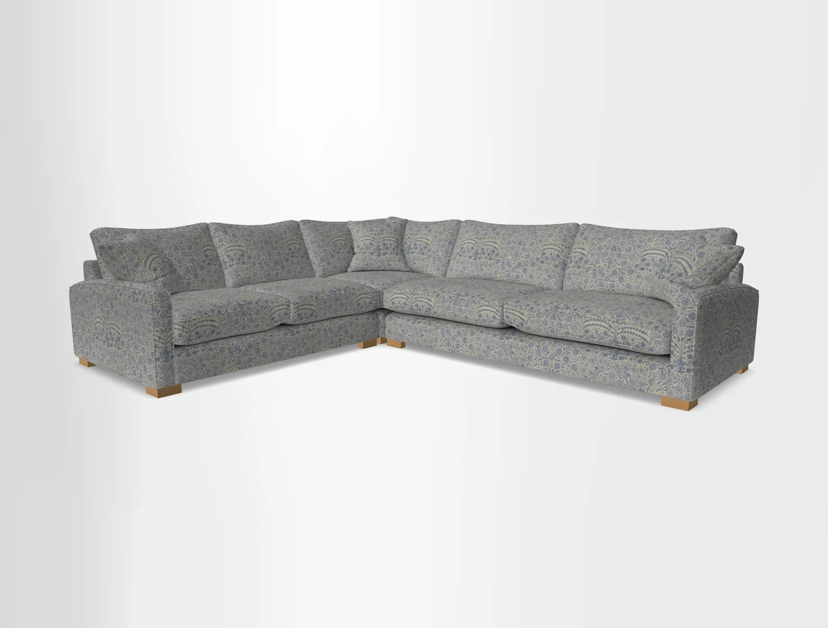 Brook Green large corner sofa RHF in Two Tone Plain Biscuit