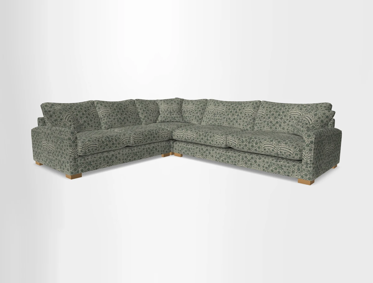 Brook Green large corner sofa RHF in Two Tone Plain Biscuit