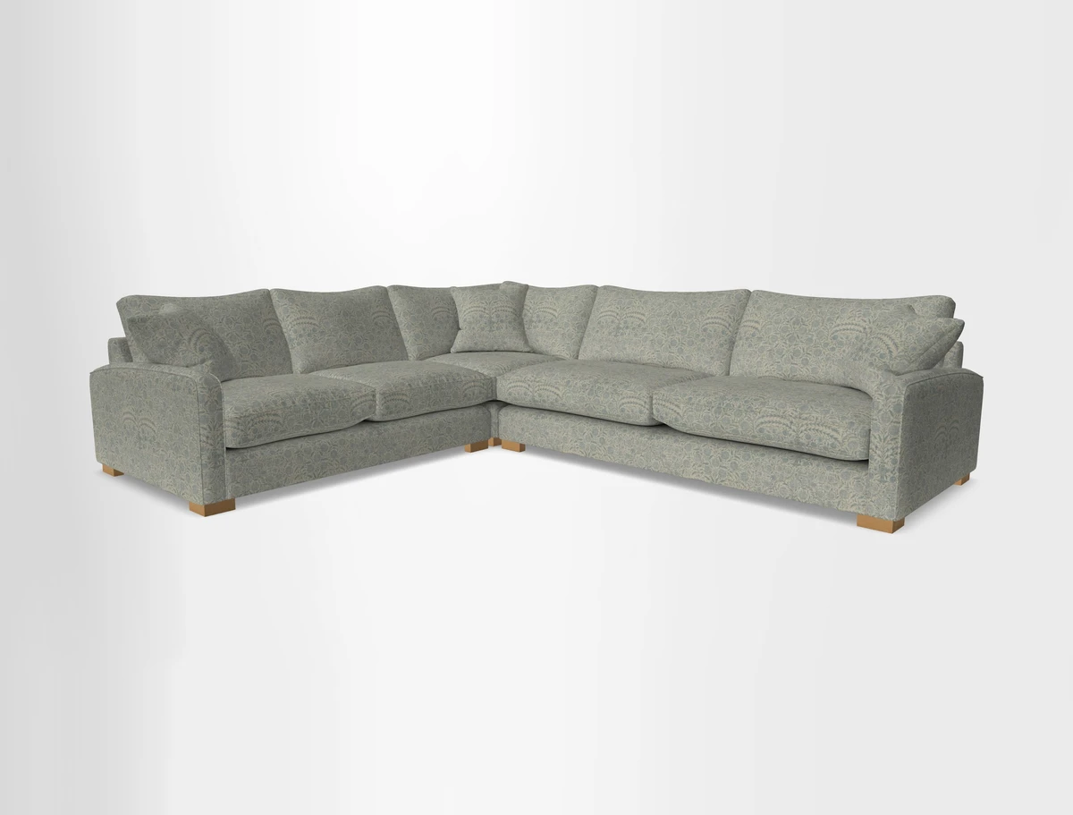 Brook Green large corner sofa RHF in Two Tone Plain Biscuit