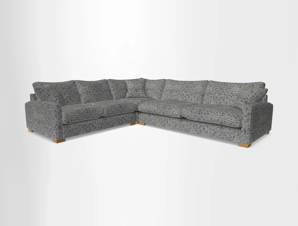 Brook Green large corner sofa RHF in Two Tone Plain Biscuit