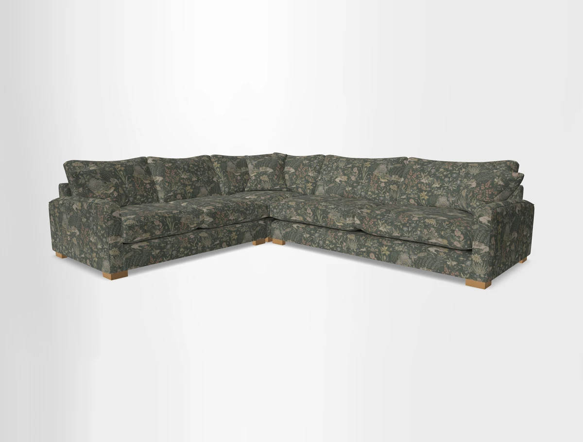 Brook Green large corner sofa RHF in Two Tone Plain Biscuit