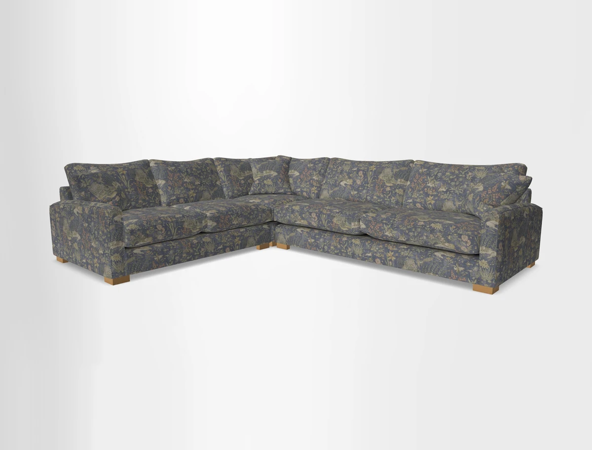 Brook Green large corner sofa RHF in Two Tone Plain Biscuit