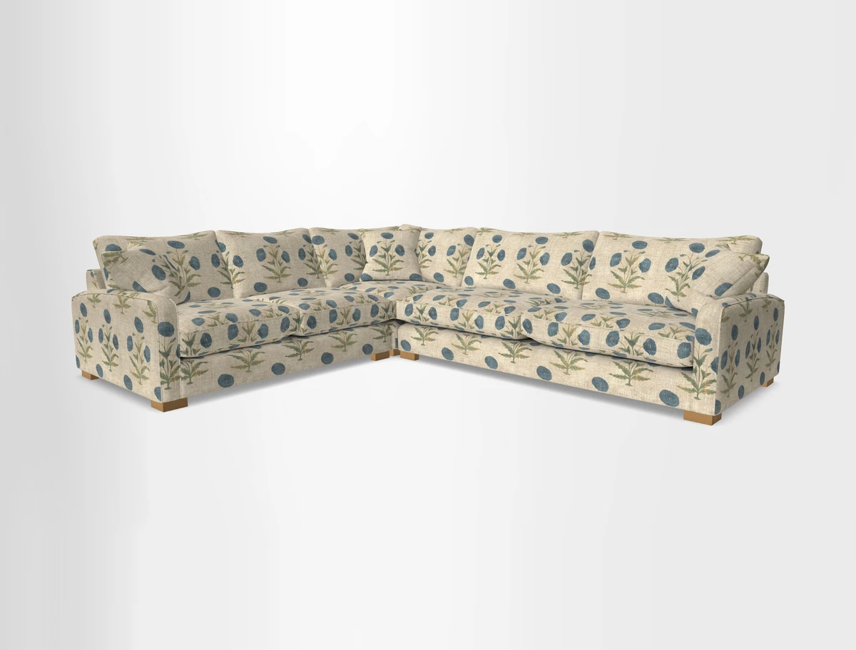 Brook Green large corner sofa RHF in Two Tone Plain Biscuit