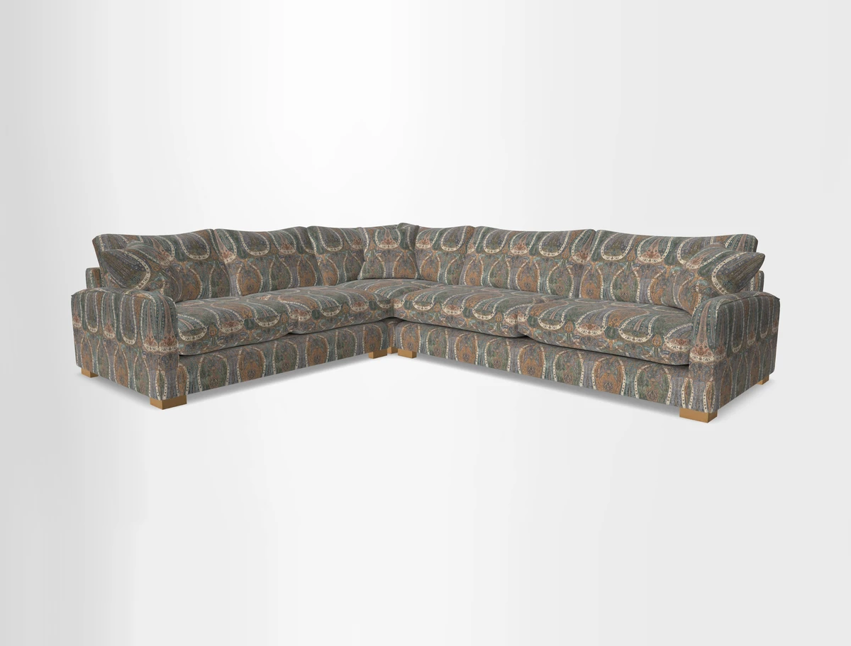 Brook Green large corner sofa RHF in Two Tone Plain Biscuit