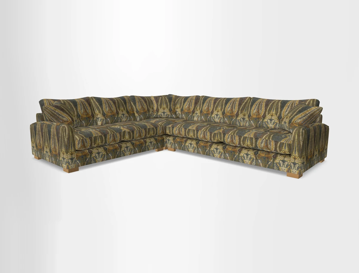 Brook Green large corner sofa RHF in Two Tone Plain Biscuit