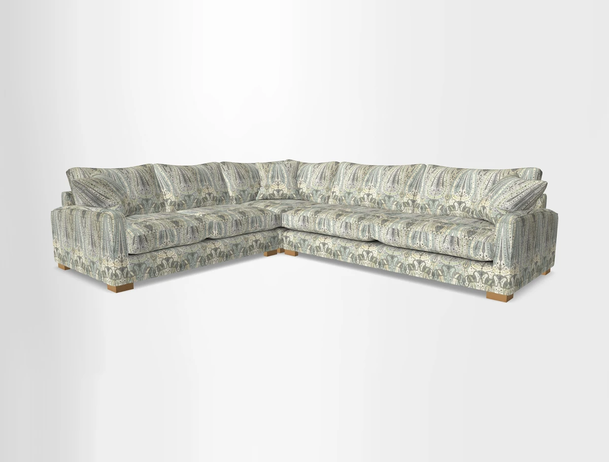 Brook Green large corner sofa RHF in Two Tone Plain Biscuit