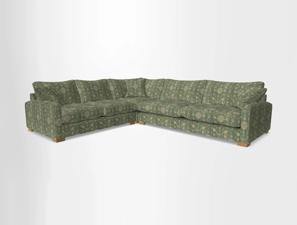 Brook Green large corner sofa RHF in Two Tone Plain Biscuit