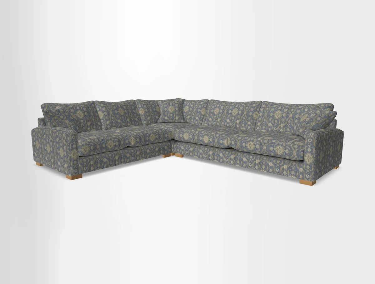 Brook Green large corner sofa RHF in Two Tone Plain Biscuit