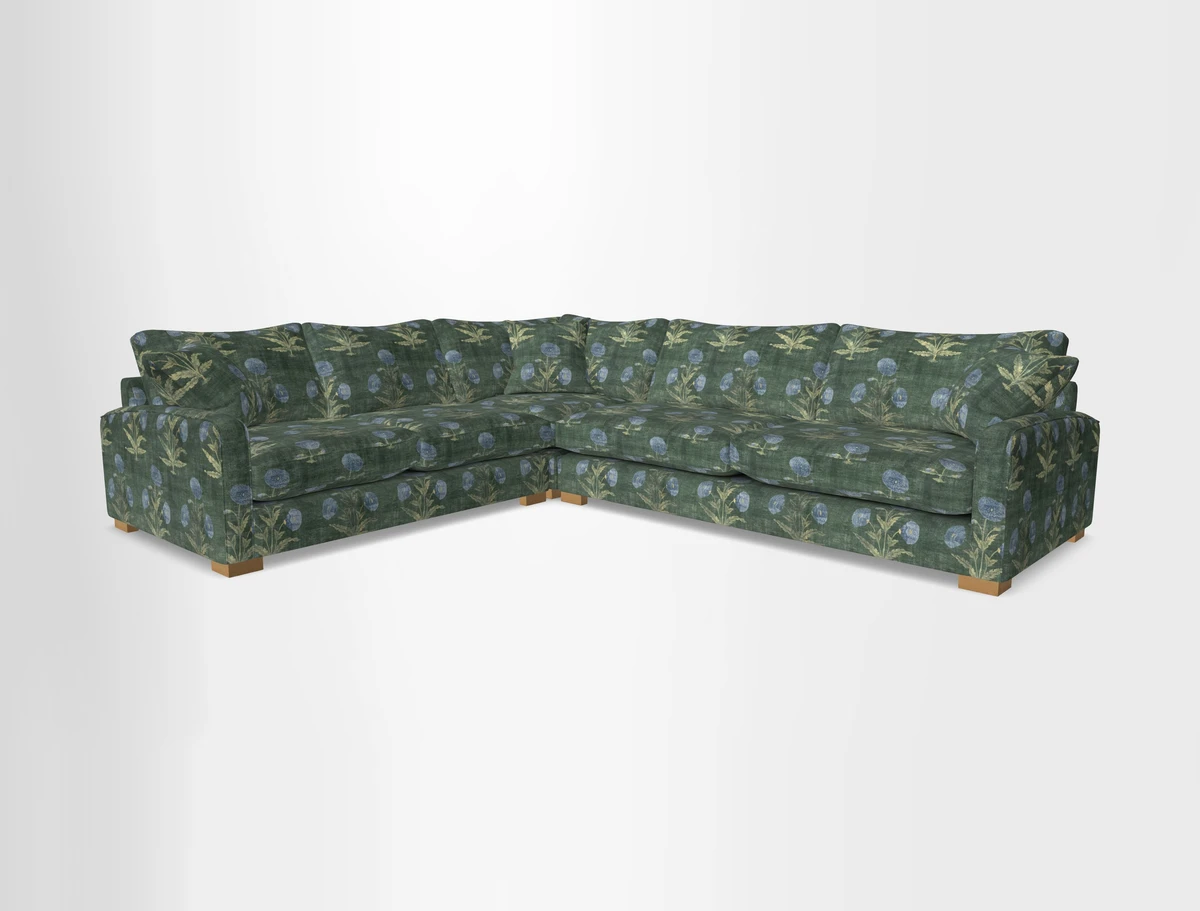 Brook Green large corner sofa RHF in Two Tone Plain Biscuit