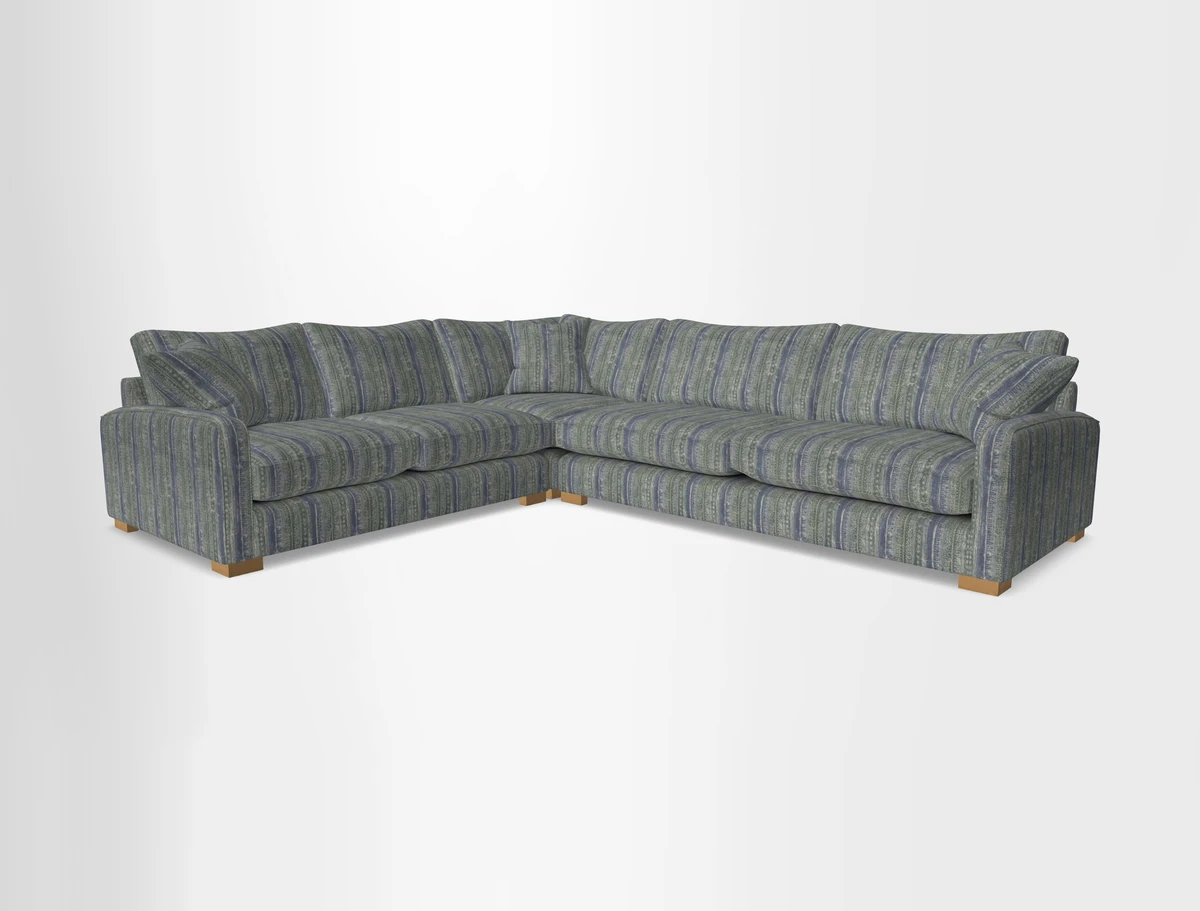 Brook Green large corner sofa RHF in Two Tone Plain Biscuit