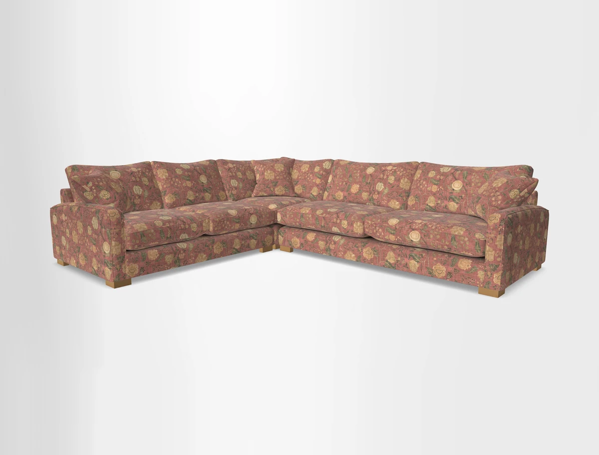 Brook Green large corner sofa RHF in Two Tone Plain Biscuit